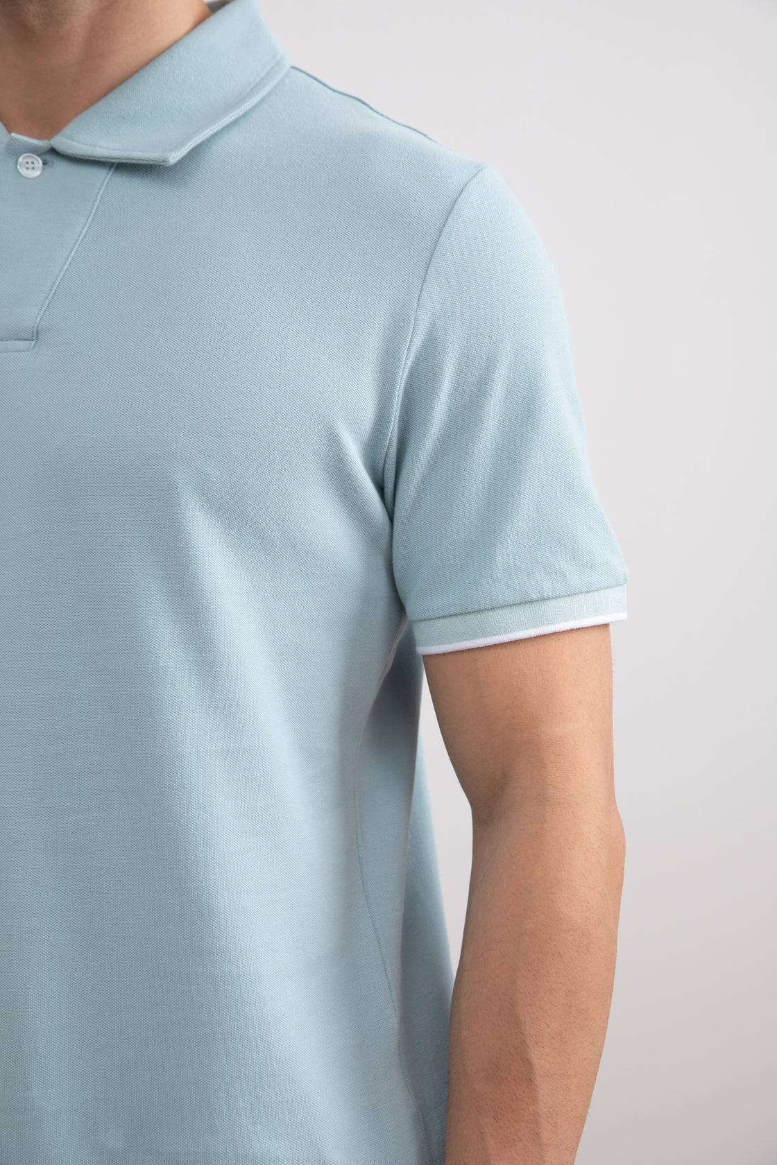Turqoise Cruise Open Polo Shirt