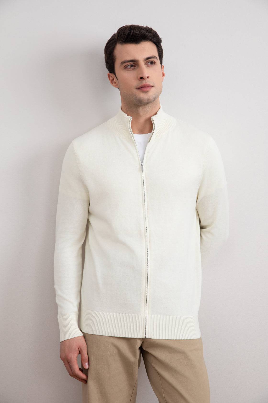 Off-White Classic Zip-Up Cardigan