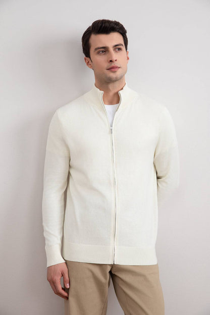 Off-White Classic Zip-Up Cardigan