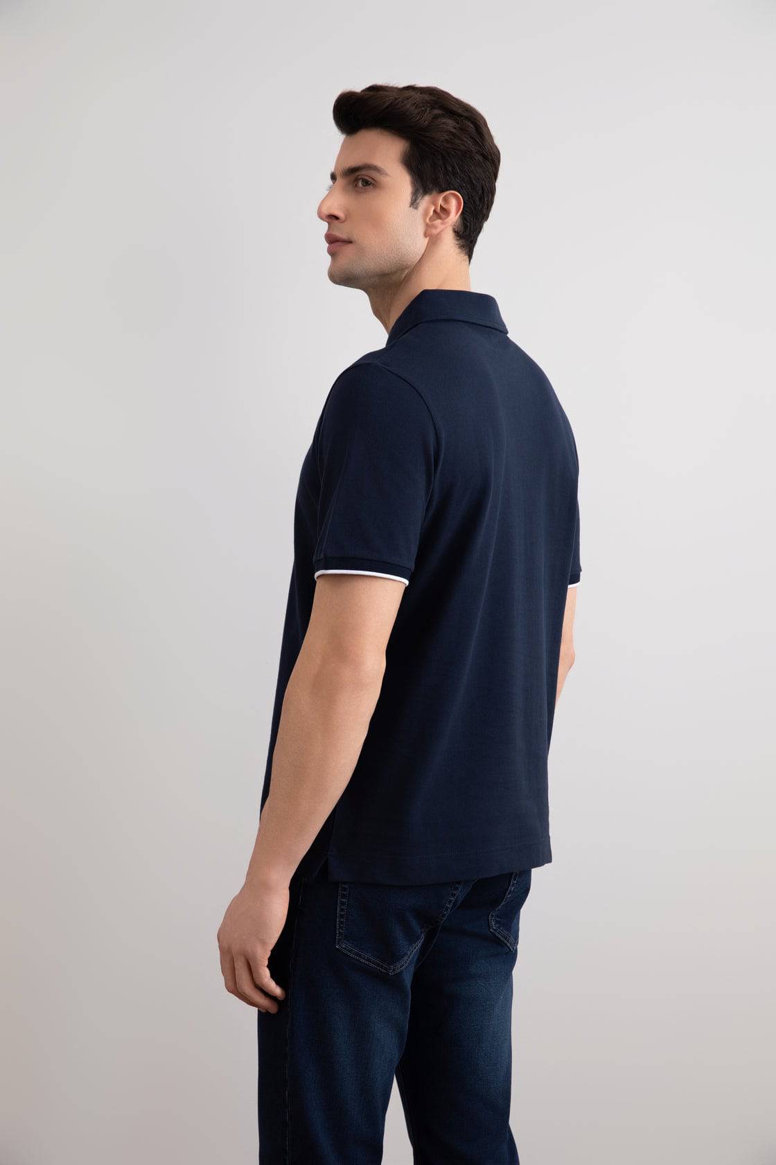 Navy Cruise Open Polo Shirt