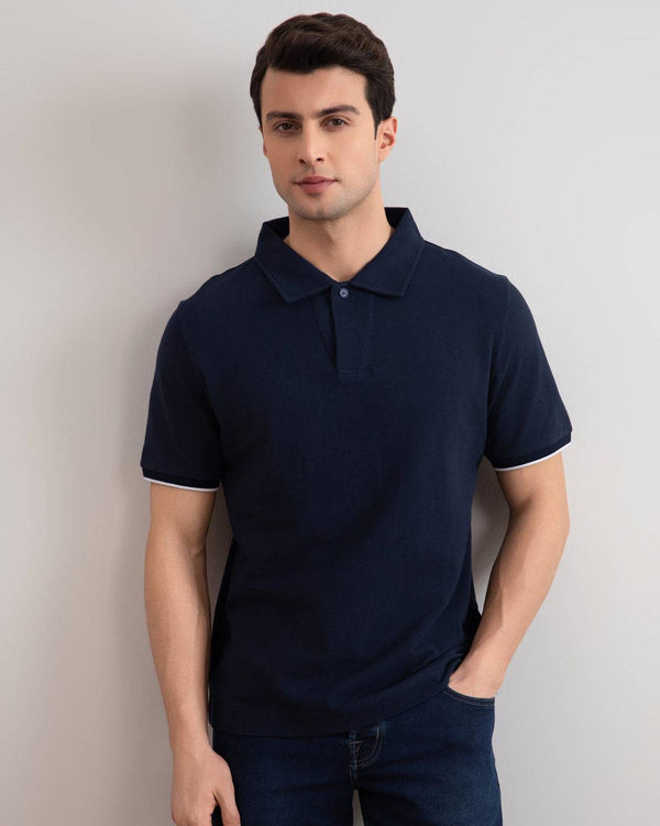 Navy Cruise Open Polo Shirt