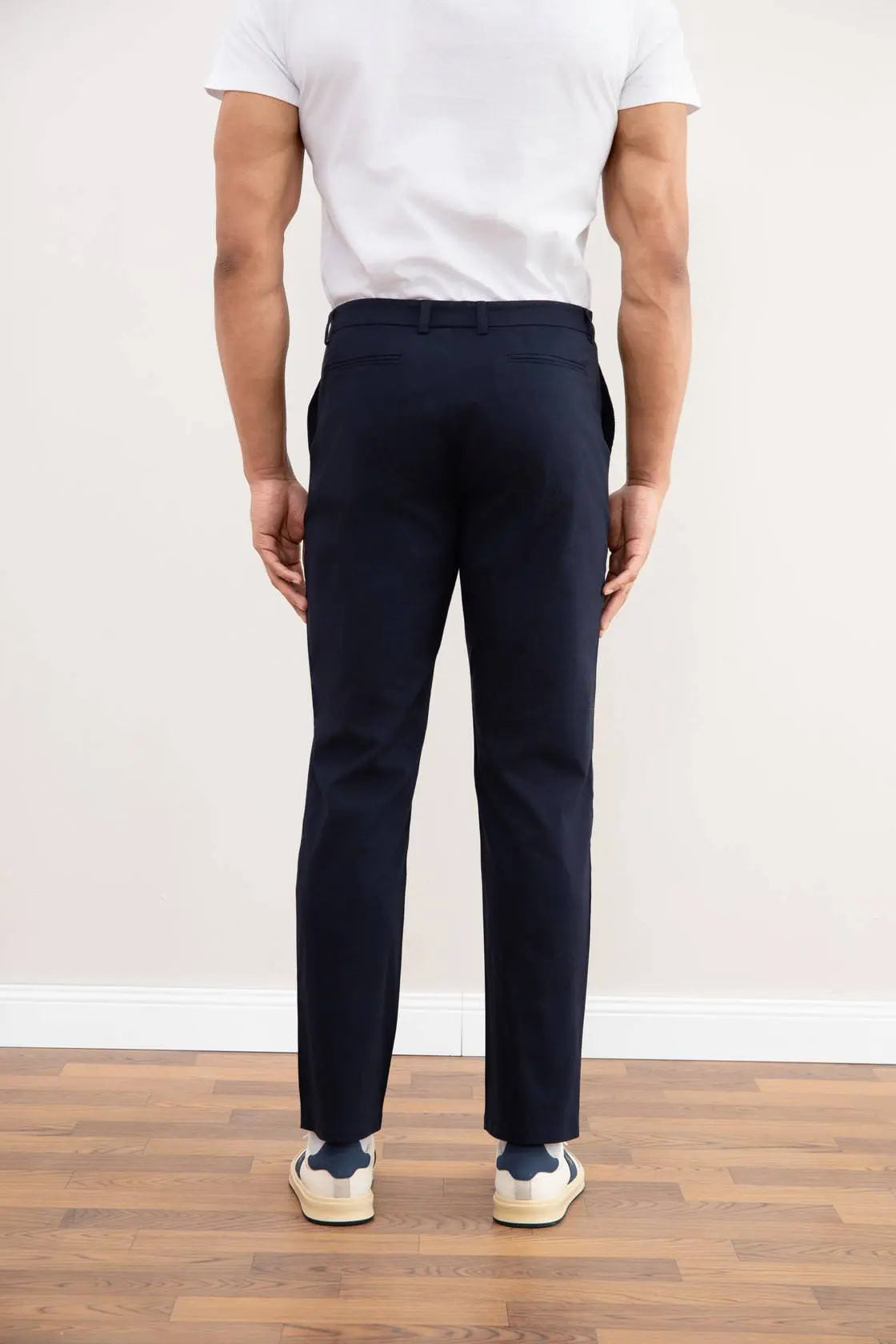Navy Blue Straight-Fit Chino