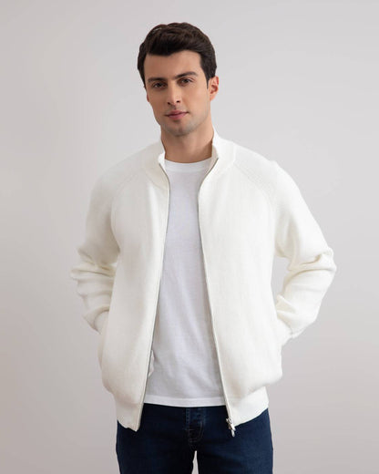 Panama English Rib Full Zip Cardigan
