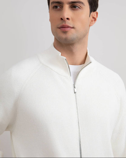 Panama English Rib Full Zip Cardigan