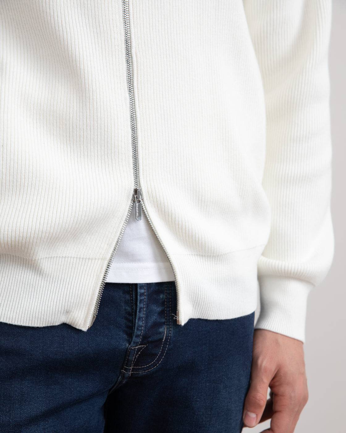 Panama English Rib Full Zip Cardigan