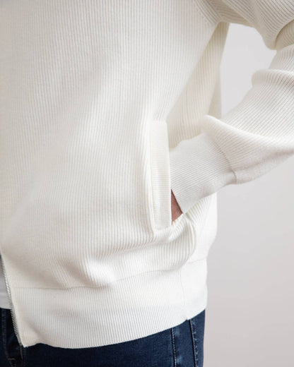 Panama English Rib Full Zip Cardigan