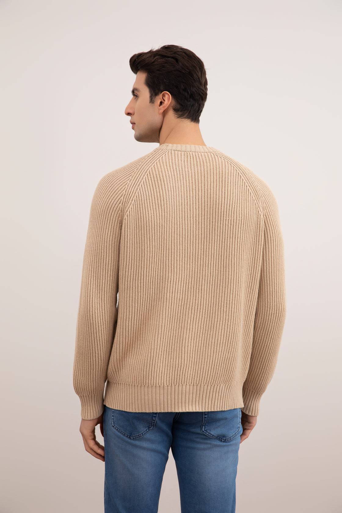 Tan English Rib Crewneck