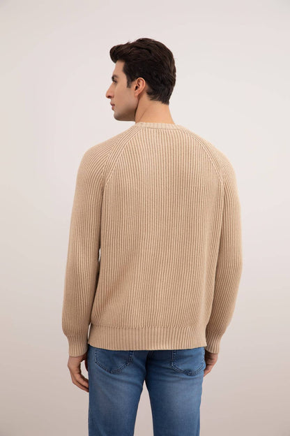 Tan English Rib Crewneck