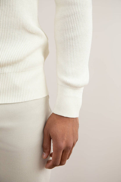 Off-White Crewneck Malfilé English Rib Sweater