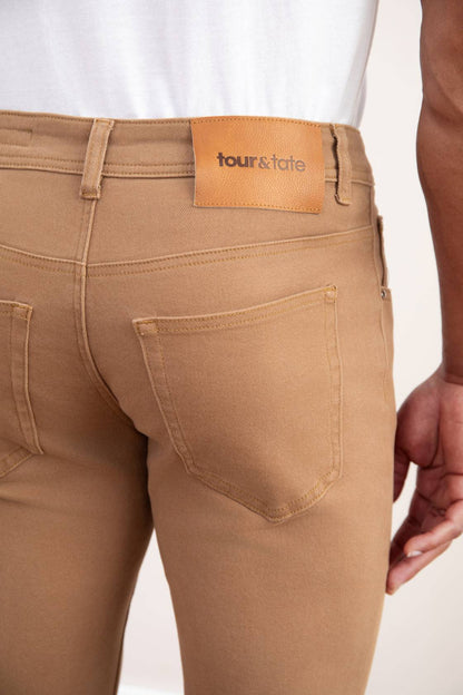 Light Taupe Stretch Five-pockets Jeans
