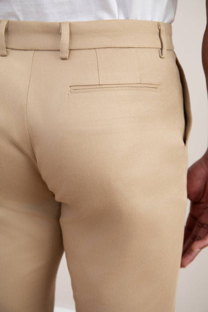 Tan Straight-Fit Chino
