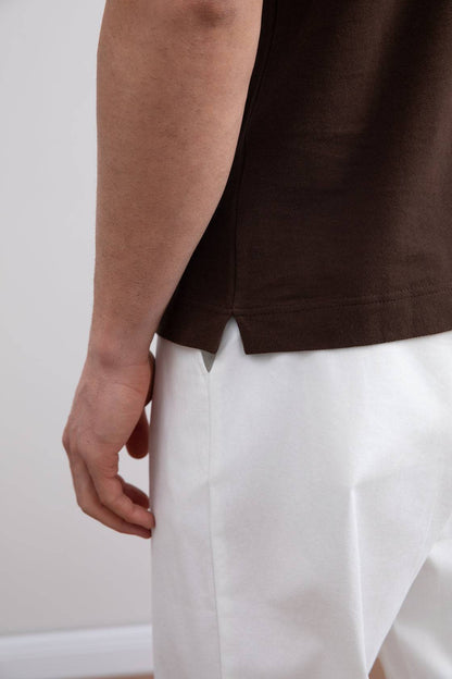 Brown Cruise Open Polo Shirt